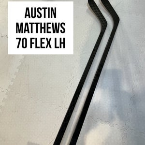 Senior(2x)Left Matthews 70 Flex ProBlackStock™ Toe Pattern Unbranded Pro Stock Hockey Sticks