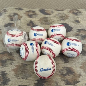 7 Pack New Baden Official League Premium Leather Baseballs
