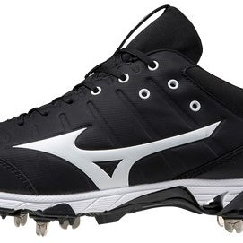 Black Men's Size M 9.5 (W 10.5) Adult Mizuno Low Top Metal (New)