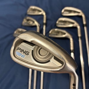 Right hand Ping G golf iron set 5-U black dot