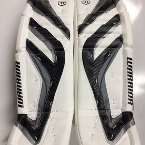 Warrior Messiah Pro Sr goalie leg pads white/black/silver 34+2 ice hockey senior