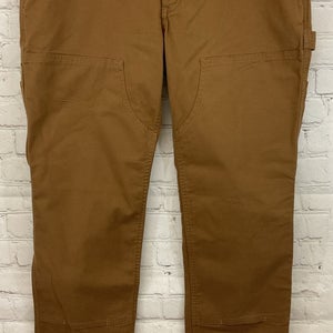 Carhartt Women's Relaxed Fit Rugged Flex Canvas Double Front Pants Brown 10