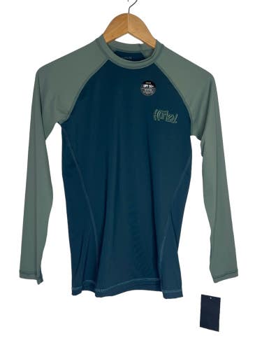 NEW Hurley Childs Rashguard Size Youth Medium Long Sleeve Surf Shirt Green