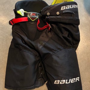 Black Large Junior Bauer Vapor 2X Hockey Pants