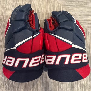 Blue And Red Bauer Vapor X Gloves 14" (Used)