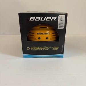 New Gold Large Bauer Re-Akt 75 Helmet