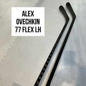 Senior(2x)Left Ovechkin 77 Flex PROBLACKSTOCK Toe Pattern Unbranded Pro Stock Hockey Sticks
