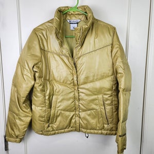 Columbia Down Puffer Jacket Womens Size: M Gold Insulated Winter
