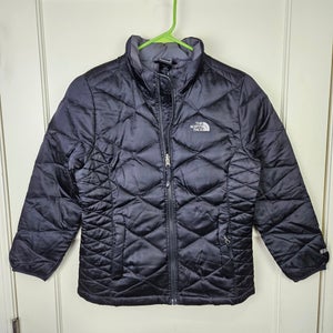 The North Face Youth Girls 550 Goose Down Puffer Jacket Size L 14/16 Black Coat