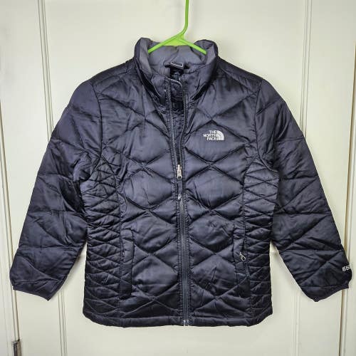 The North Face Youth Girls 550 Goose Down Puffer Jacket Size L 14/16 Black Coat