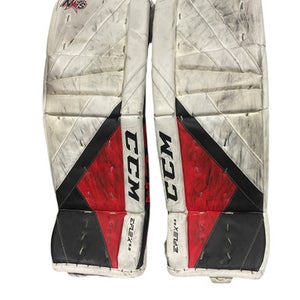 Used CCM EFLEX 5.9 Goalie Leg Pads Junior White 32" 11847-S000026789
