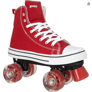 Lenexa MVP 2.0 Adult High Top Sneaker quad skates , roller skates- red, new