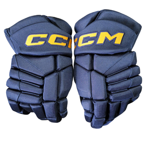 CCM Jetspeed Navy/Yellow Pro Stock Gloves 13"
