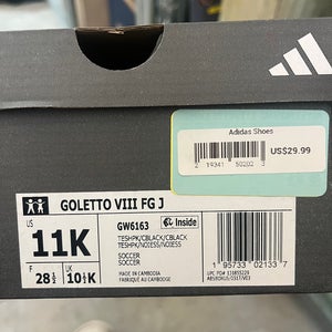 Pink Kids  Size 11 Adidas Goletto VIII Molded Cleats Cleats (New)