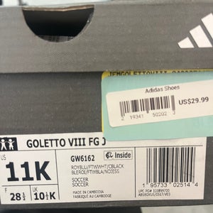 Blue Kids  Size 11 Adidas Goletto VIII Molded Cleats Cleats (New)