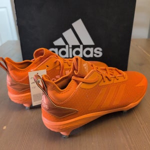 Adizero Afterburner V Drip Orange Men's Size M 9.0 (W 10.0) Adult Adidas Low Top Metal (New)