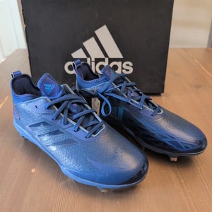 Adizero Afterburner V Drip Blue Men's Size M 9.0 (W 10.0) Adult Adidas Low Top Metal (New)