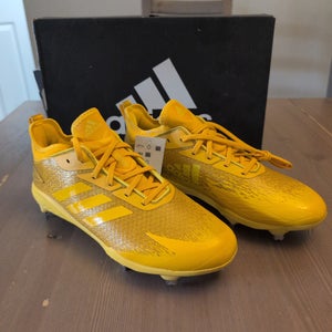 Adizero Afterburner V Drip Yellow Men's Size M 9.0 (W 10.0) Adult Adidas Low Top Metal (New)