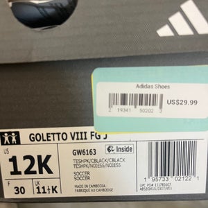 Pink Kids  Size 12 Adidas Goletto VIII Molded Cleats Cleats (New)