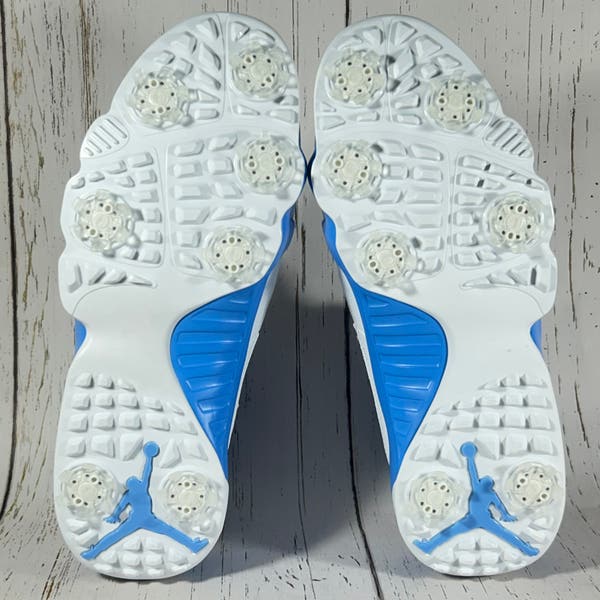 Nike Air Jordan 9 UNC White University Blue Golf Shoes  display picture 2