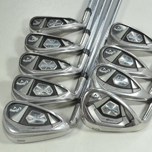 LEFT HANDED Callaway Rogue X 4-PW,AW,SW Iron Set Regular Flex Steel  # 197254