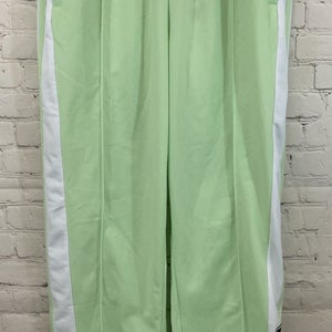 Adidas S2425W143 Women's 3-STRIPES Polyester Snap-Open Sweatpants Green XL