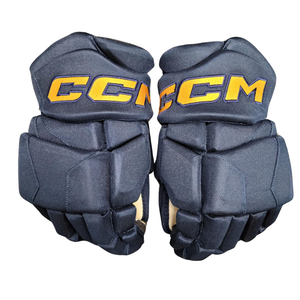 CCM Jetspeed Navy/Yellow Pro Stock Gloves XP 14"