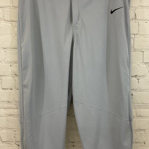 Nike BQ6432-052 Men's Athletic Polyester Baseball Pants Grey S Small
