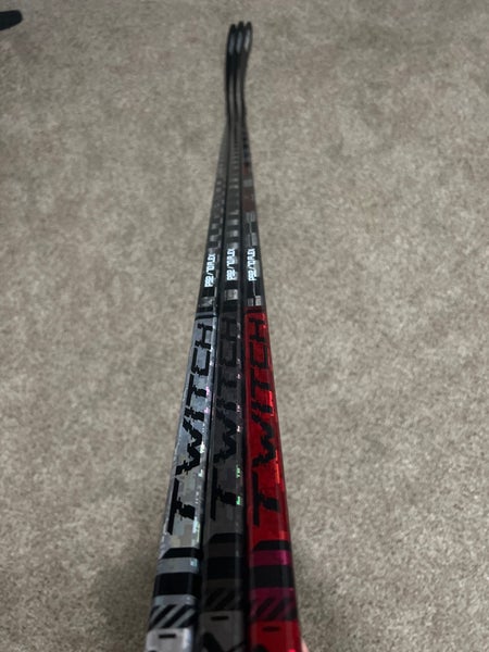NEW! 3 Back Senior Bauer Twitch Silver, Red, And Black ColorP92, 70 Flex, LH