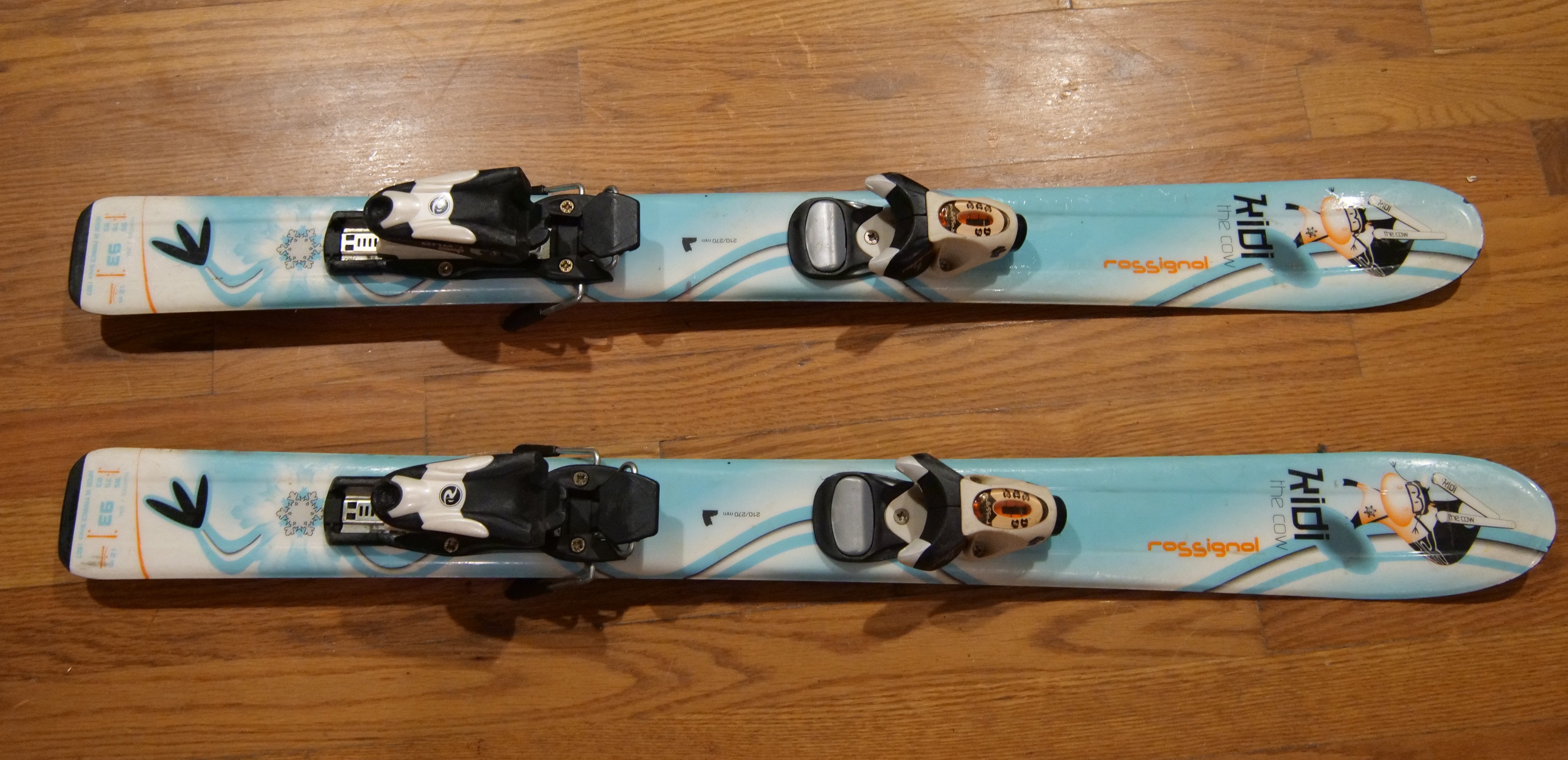 Used Kid's Rossignol Fun Girl 120cm Skis With Comp J