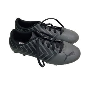 Used Puma GRY/BLK SOCCER CLEATS Soccer Cleats Grey Junior 02.5 11347-S000248377