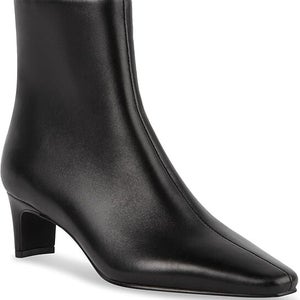 Steve Madden Delvie Boot Women's 10 Black Leather Pointed Toe Ankle Bootie PQ329