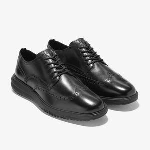 Cole Haan Grand+ C36938 Oxford Mens 11.5 Black Leather Wingtip Dress Shoes PQ306