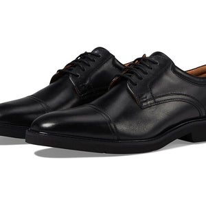 Rockport Findlay Oxford Men's US 15 Black Wingtip Almond Toe Dress Shoes PQ328