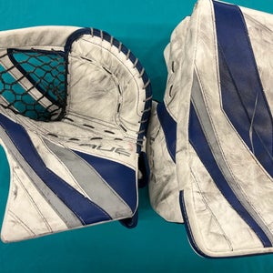 Blue Senior True L20.2 Goalie Gloves & Blockers Regular Pro Stock UNH (Used)