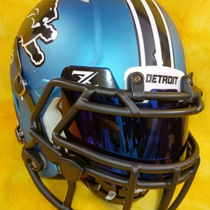 Detroit Lions SuPer Custom fullsize Riddell Speed football helmet Lg blue