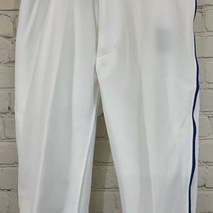 Mizuno 350410 Youth Polyester Short Baseball Pants White Royal Blue L Large
