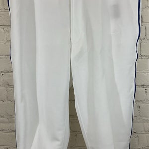 Mizuno 350409 Adult Polyester Short Baseball Pants White Royal Blue L Large