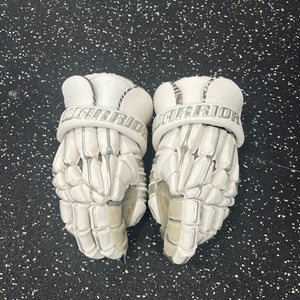 Used Warrior REGULATOR Lacrosse Gloves Mens White 12" 11849-S000028511