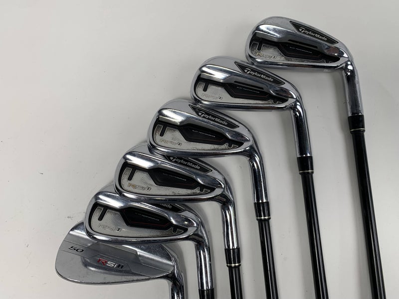 TaylorMade RSi 1 Iron Set 6-PW+AW REAX 65 Regular Graphite Mens RH Midsize Grips