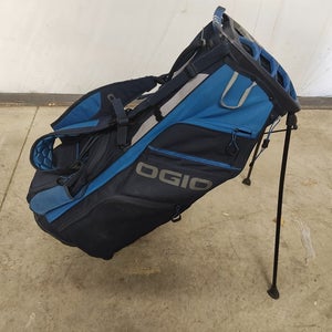Ogio Woode Hybrid Dual Golf Stand Stand Bag Blue/Grey w Raincover