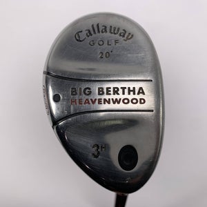Callaway Big Bertha Heavenwood 3 Hybrid 20* RCH 75w Firm Graphite Mens RH