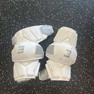 Used Epoch INTEGRA ELITE ARM PADS Lacrosse Arm Pads/Guards White MD 11849-S000028493