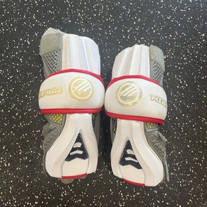 Used Maverik ROME ELBOW Lacrosse Arm Pads/Guards White LG 11849-S000028496