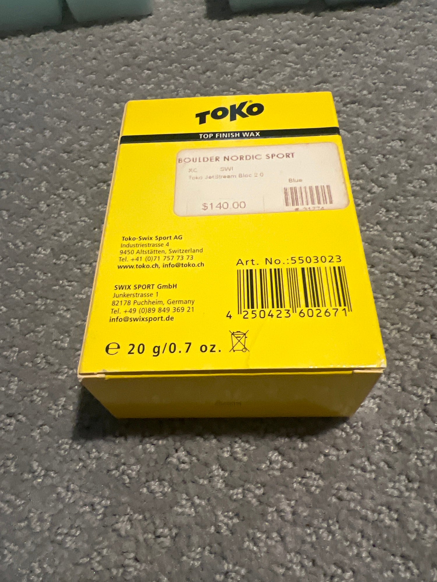 【TOKO】TOP FINISH WAX JET STREAM Jet Powder Top Finish 30g | Toko US