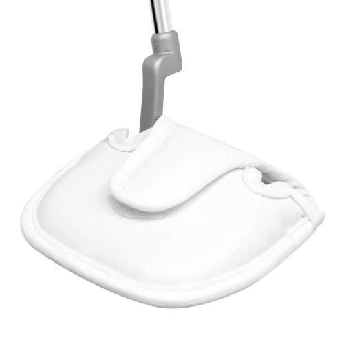 White Standard Mallet Putter Replacement Golf Club Headcover New Right or Left