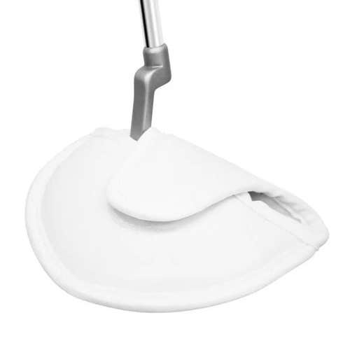 White Oversize Mallet Putter Replacement Golf Club Headcover Right or Left NEW