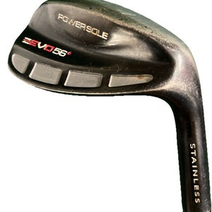 Zevo Golf Power Sole Stainless Sand Wedge 56* RH Stiff Steel 35" New Velvet Grip