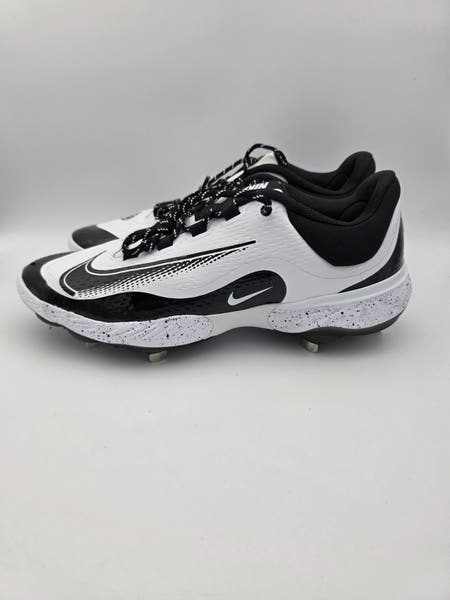 Nike Alpha Huarache Elite 4 Low Baseball Cleats White/Black  display picture 1