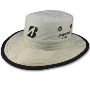 NEW Bridgestone Wide Brim Safari Boonie STONE Fitted S/M Hat/Cap